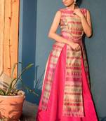 Pink moti pure taffeta salwar