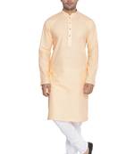 Fawn Plain Cotton Kurta Pajama