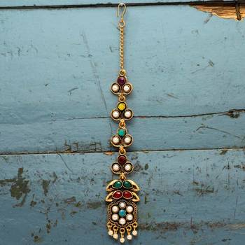 Maroon Maang Tikka 1