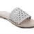 Trends & Trades Womens Hand-Woven Laser Cut Genuine White Leather Flats 