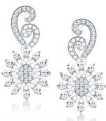 White diamond earrings
