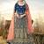 Blue Color Naylon Satin Embroidered Semi Stitched Lehenga Choli