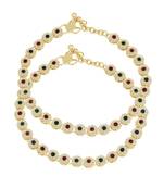 Gold diamond anklets