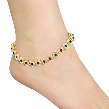 Gold diamond anklets 2