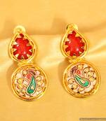 Tanjore Art Semi Preious Earrings