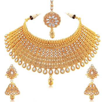 Gold diamond necklace-sets 1
