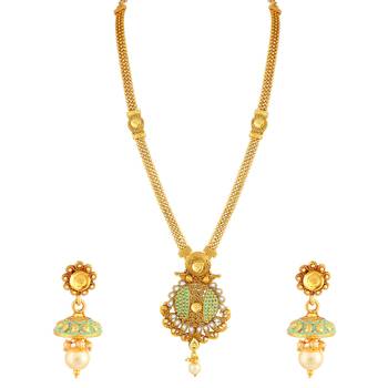 Green pearl necklace-sets 1