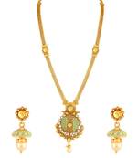 Green pearl necklace-sets