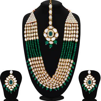 Green pearl necklace-sets 2