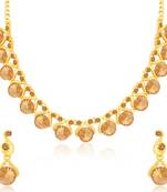 Brown crystal necklace-sets