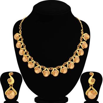 Brown crystal necklace-sets 2