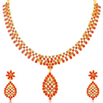 Multicolor crystal necklace-sets 1