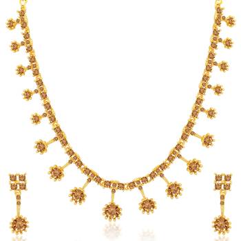 Brown crystal necklace-sets 1