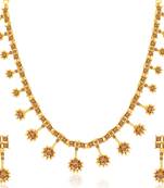 Brown crystal necklace-sets