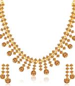 Brown crystal necklace-sets