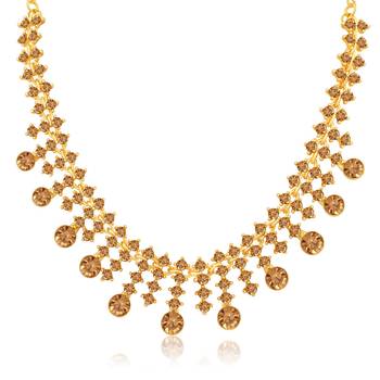 Brown crystal necklace-sets 3
