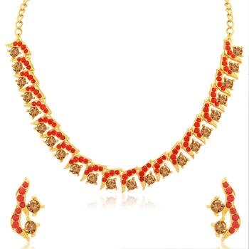 Multicolor crystal necklace-sets 1