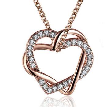 Gold cubic zirconia pendants 1