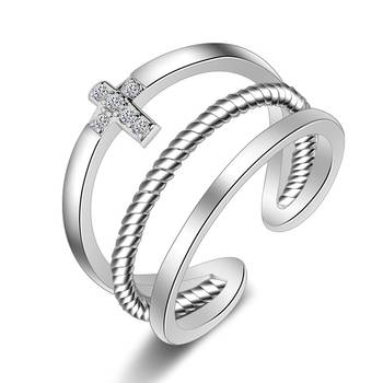 Silver diamond rings 1