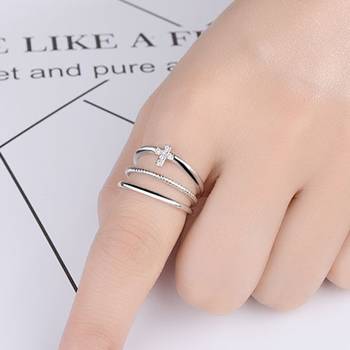 Silver diamond rings 2