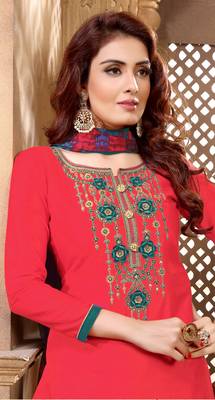 Pink embroidered cotton salwar 2