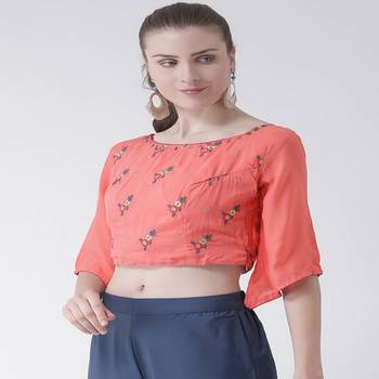 Pink Embroidered Rayon stitched kurti 2