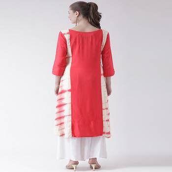 Pink Printed Cotton stitched kurti 3
