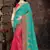 Blue Embroidered Silk Saree With Blouse