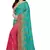 Blue Embroidered Silk Saree With Blouse