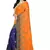 Orange embroidered silk saree with blouse