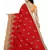 Red embroidered silk saree with blouse