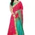 Pink embroidered silk saree with blouse