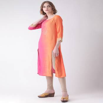 multicolor Printed Cotton stitched kurti 2