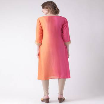 multicolor Printed Cotton stitched kurti 3