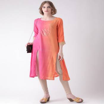 multicolor Printed Cotton stitched kurti 4