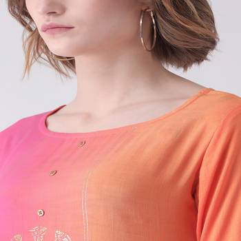 multicolor Printed Cotton stitched kurti 5