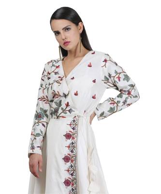 White Embroidered Georgette Readymade Suits 6