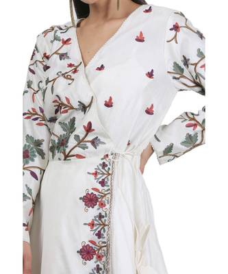 White Embroidered Georgette Readymade Suits 8