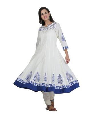 White Embroidered Cotton Readymade Suits 6