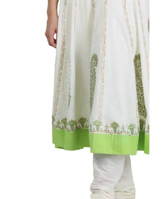 White Embroidered Cotton Readymade Suits 7