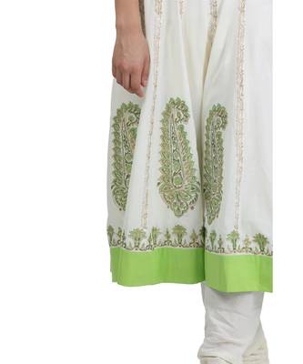White Embroidered Cotton Readymade Suits 8