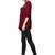 Maroon embroidered rayon party-tops
