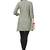 Grey embroidered rayon party-tops