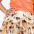 Orange & Yellow Organza Lehenga And Buttoned Top Set