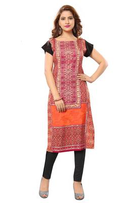 Multi Color Heavy American Crepe Stitched Kurti 1