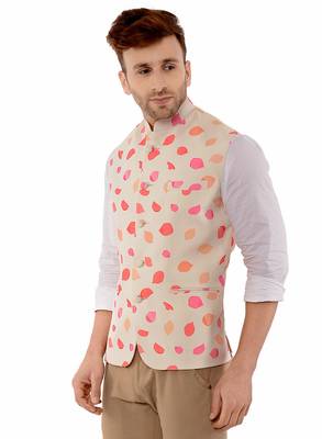 Multicolor Plain Cotton Nehru Jacket 3