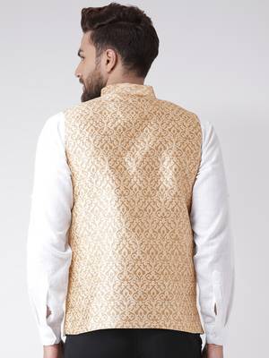 Multicolor Plain Cotton Nehru Jacket 4