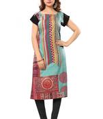  Multi Color Heavy American Crepe  Stitched Kurti