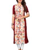  Marron Color Heavy American Crepe  Stitched Kurti