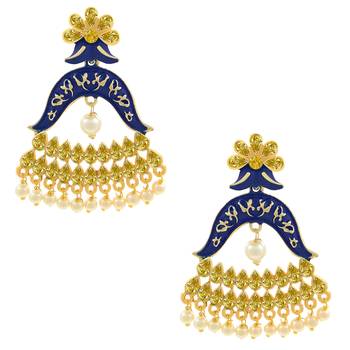 Saizen Traditional Dangler And Jhumki Alloy Earring 3